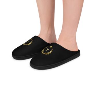 Teke Exclusive Men's Indoor Slippers/House Shoes with Gold Crown and Laurel Design